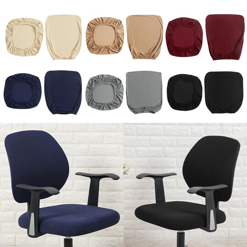

Office Computer Chair Stretchable Rotating Chair Seat Covers Dark Blue