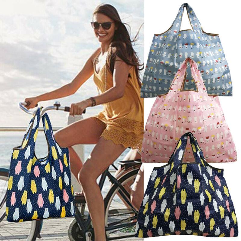 

2020 Foldable Shopping Bag Folding Reusable Grocery Machine Washable Carry Waterproof Bags
