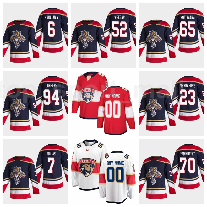 

Reverse Retro Florida Panthers 6 Anton Stralman Jersey Men Ice Hockey 52 Mackenzie Weegar 68 Jaromir Jagr 1 Roberto Luongo 12 Olli Jokinen, White