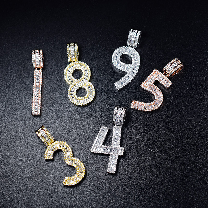 

Zircon Pendant Geometric Hip Hop Fashion Necklace Jewelry Mtsn