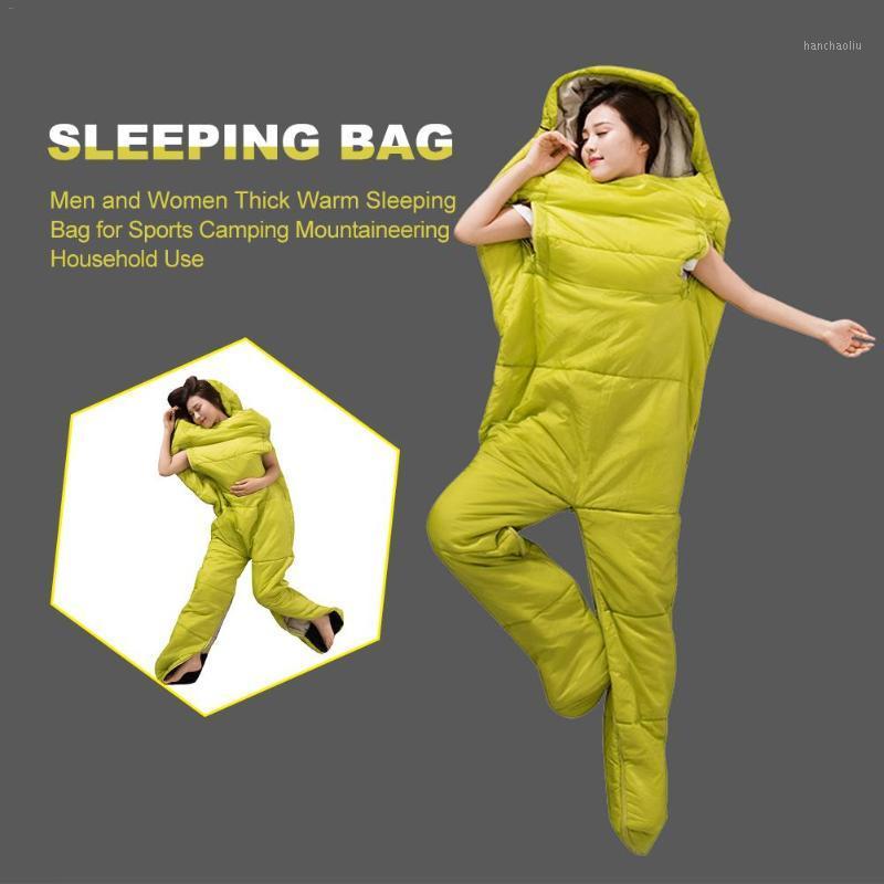 

New Outdoor Sleeping Bag with Sleeves Men and Women Thick Warm Sleeping Bag for Sports Camping Mountaineering Household Use1
