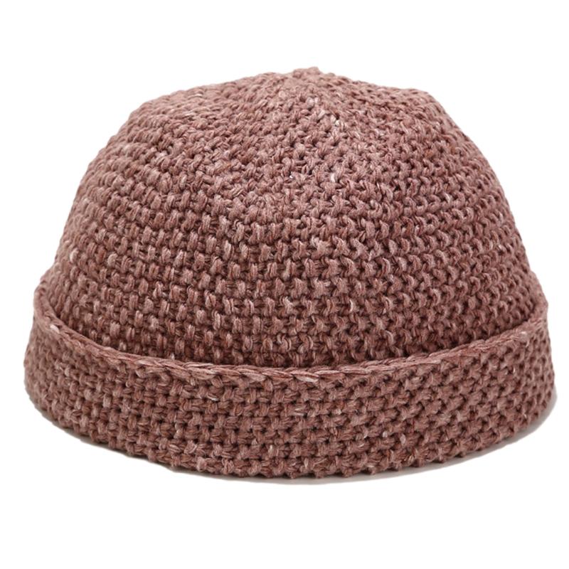 

Unisex Winter Chunky Knit Beanie Hat Solid Cuffed Brimless Hip Hop Ski Skull Cap