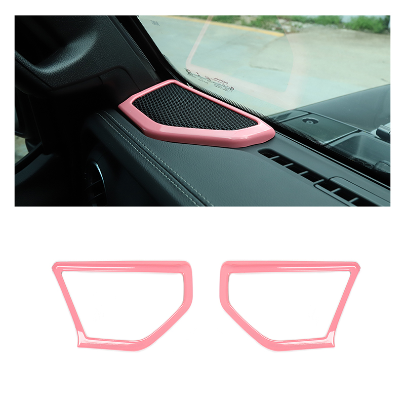 

Pink ABS A Pillar Speaker Decoration Cover Trim for 2018-2020 Jeep Wrangler JL JT Interior Accessories