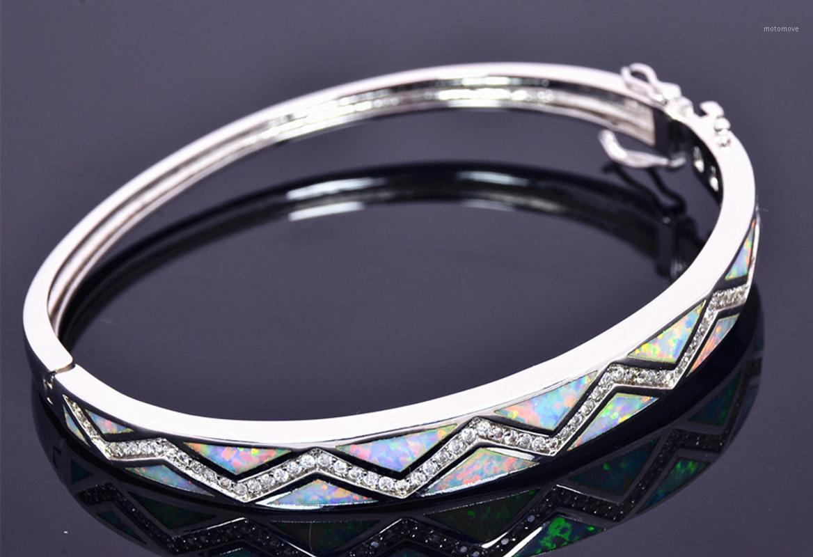 

JZB0221 Women's Bohemian Vintage Bracelet White/Blue Opal Bracelet Exquisite Ladies Jewelry Gift1