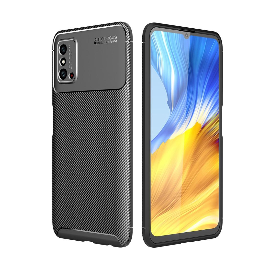 

For Huawei Honor X10 Max Carbon Fiber Texture Shockproof TPU Case
