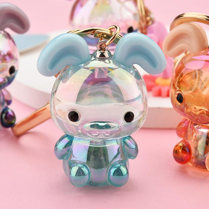 

Keychains Creative Luminous Key Ring Student Bag Pendant Chrysanthemum Car Chain