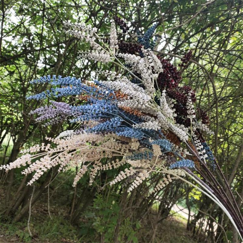 

7Pcs Fake Long Wooden Trumpet 39.37"Length Simulation Plastic Greenery for Wedding Home Decorative Artificial Plants1, 06