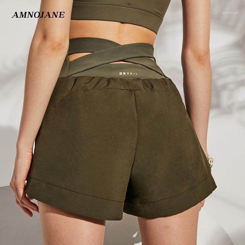 

Cross Waist Woman Running Biker Cycling Shorts Women Gym Leggings With Pockets Running Fitness Seamless Workout Yoga Short Sport1, Black