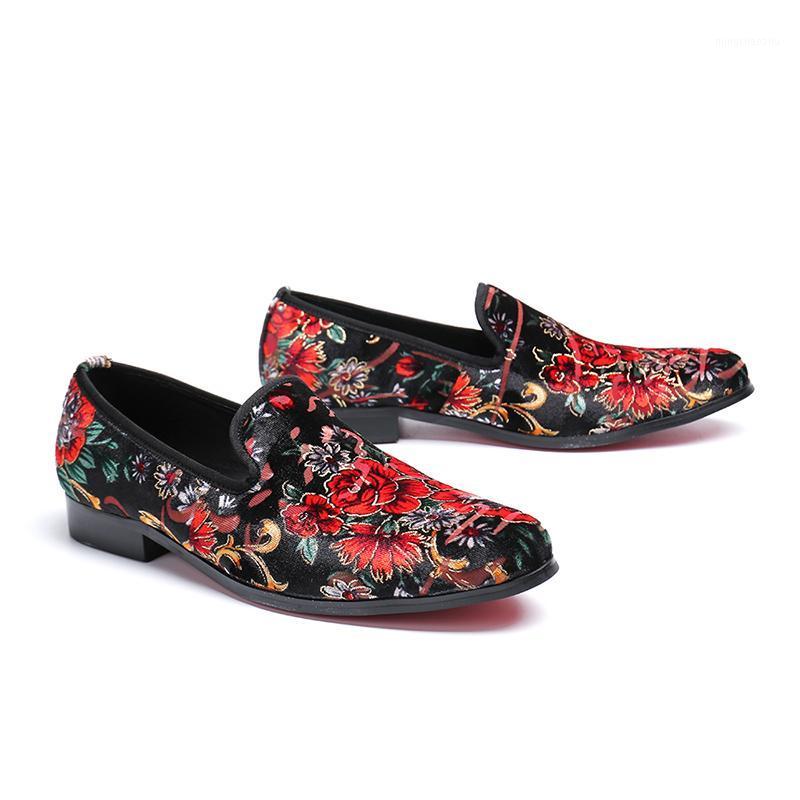 

Italian Style Leather Men Casual Shoes Luxury Flowers Printed Mens Loafers Moccasins Breathable Slip on Driving Shoes Soft Flats1, As pic