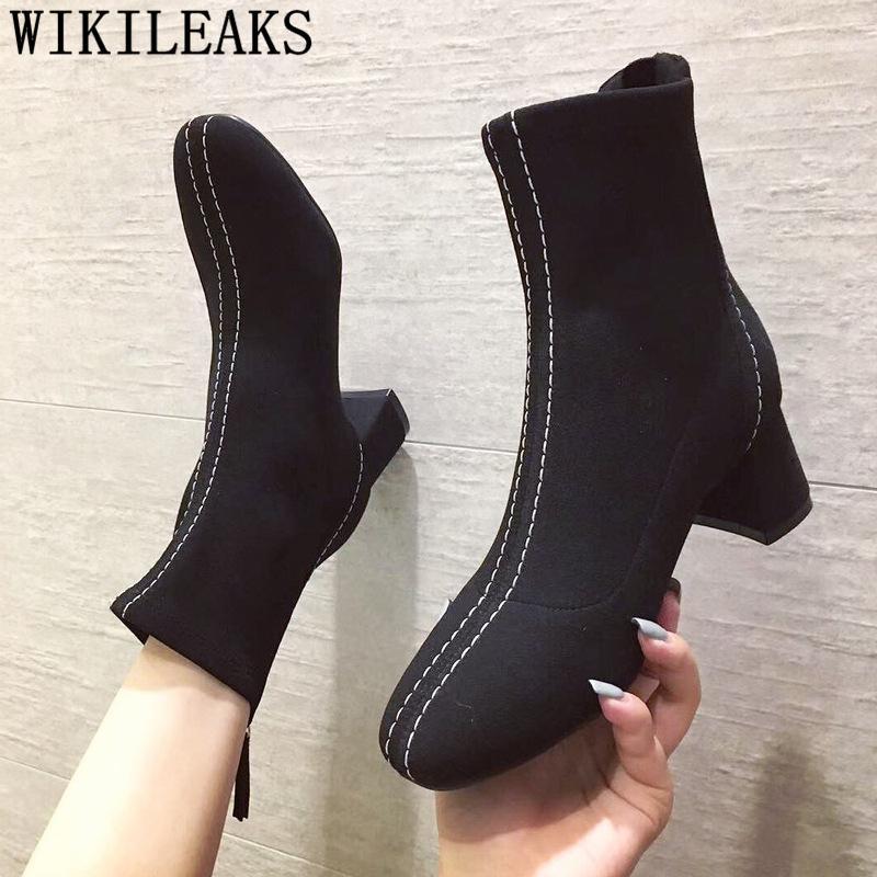 

Ankle Boots For Women High Heel Boots Women Shoes Autumn Black Fashion Shoes Woman Botines Mujer 2020 Bayan Ayakkabi1