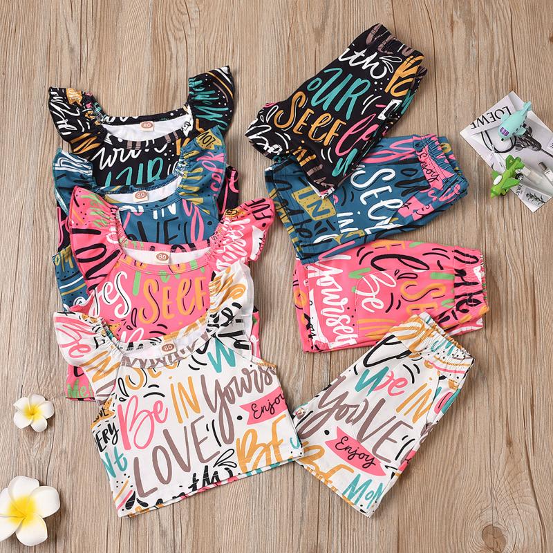 

Baby Clothes Newborn Costumes For Babies Sleeve Valentine's Day Letter Printed Tops+Shorts Outfits Set Baby Girl Clothes