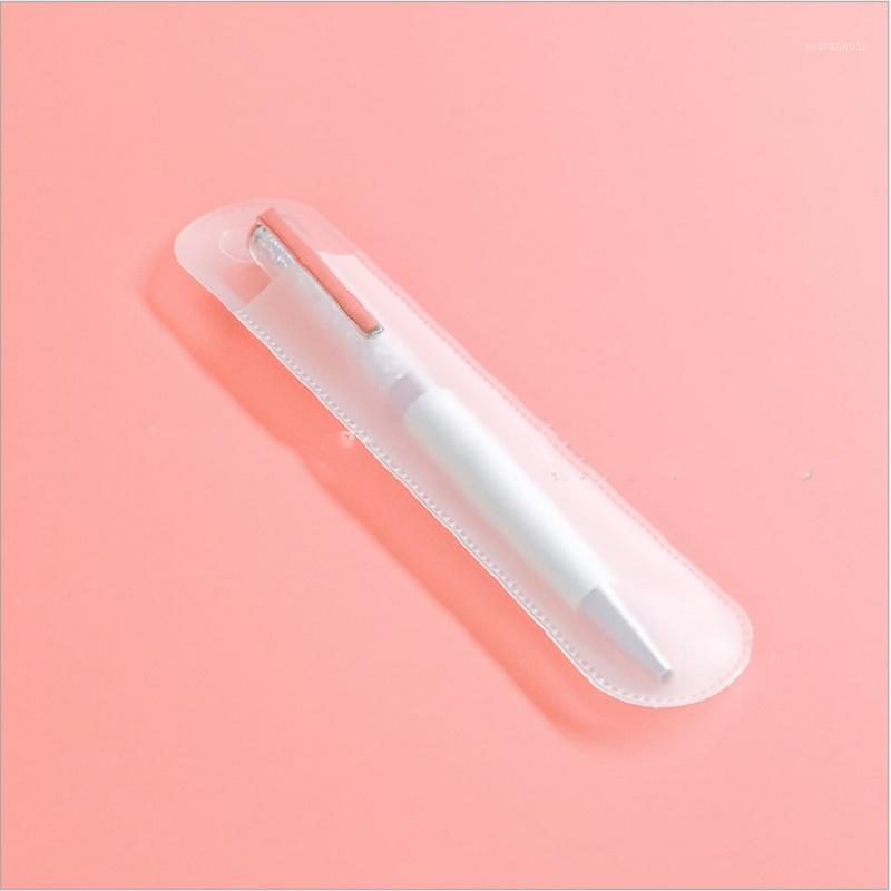 

10 x Round Corner Matte Transparent Pen Bag Universal Pen Bag Protecting Gift Can Be Hung1