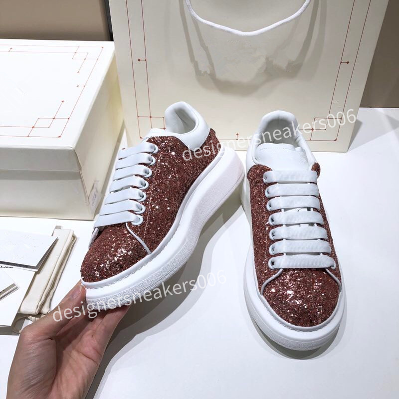 

High Quality Outdoor Shoes Leather Platform Dress Wedding Casual Sneakers For Men Women Ladies Sports Designers Trainers Sequins Sequins size34-46, 11