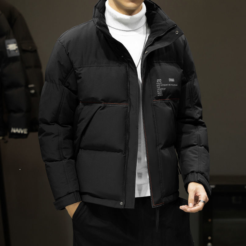 

Casaco 2021 New De Algodo Masculino Inverno a Nova Listagem Na Moda Marca Verso Coreana Preto Bonito Grosso Acolchoado Roupas Frete D0JX, Black