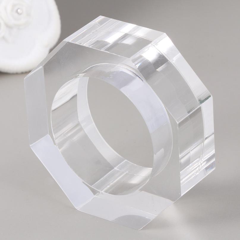 

Acrylic Octagon Napkin Rings Transparent Decorative Napkin Buckle For Wedding Banquet Party Dinner Table De jllvVv