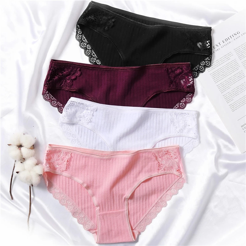 Women&#039;s Panties Soft Cotton Underwear M-XXL Sexy Lace Panty Women Underpants Girl Briefs Fashion Female Lingerie-image-615269888