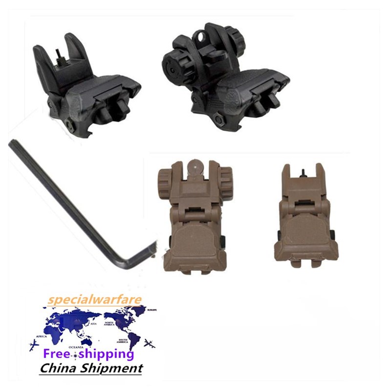 

Flip front/rear support vibration/thin spring-loaded polymer sight