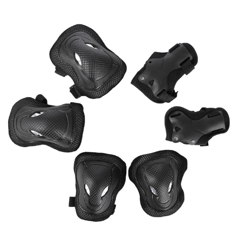 

6Pcs Sport Protective Gear Creative Durable Knee Brace Protector Thickening Gear Sport Protective for Sports Adult, Black