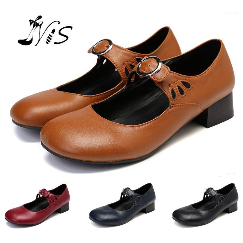 

Nis Women Sandals Mary Jane Shoes Fashion Summer Female Outdoor Casual Shoe Women Block Heel Footwear Ladies Plus Size 36-431, Black