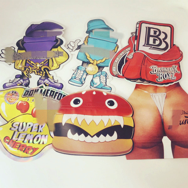 

latest shaped jokes up mylar bag irregular alien white runtz backpack boyz trufflez bags 41 C hamburger cloud payd butt custom printed