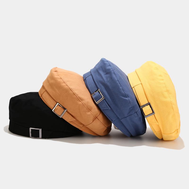 

Fashion Women Hats Solid Berets Female Casual Purple Pumpkin Hat Female Flat Peaked Caps Pink Beanie Duckbill Cap For Girls, Black