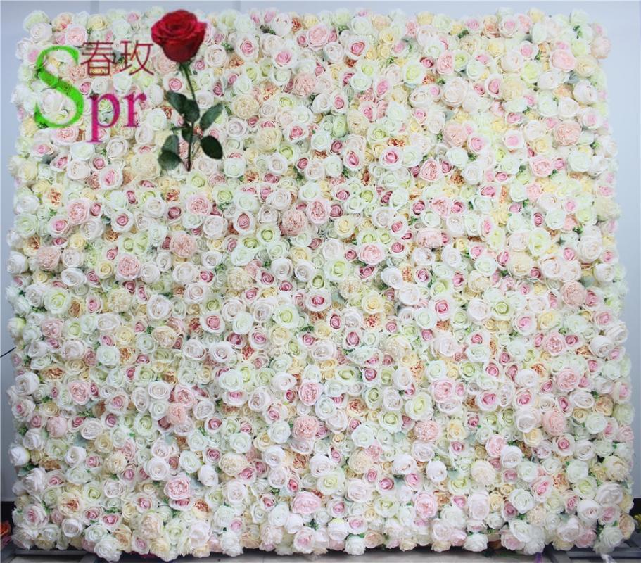 

SPR New Design Flower Wall Backdrop Wedding Wholesale Artificial Flower Mat For Customized wall