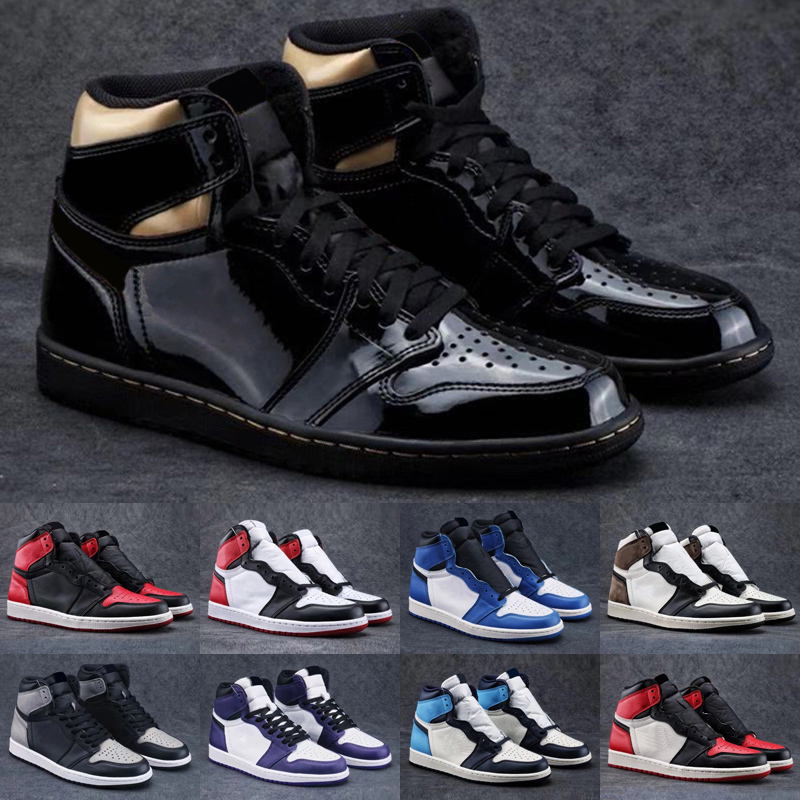 

Shoes Mens Women Basketball Bio Hack Pine Green 1s Court Purple Jumpman 1 Fearless Royal Toe Obsidian UNC Sports Shoe, Bubble wrap packaging