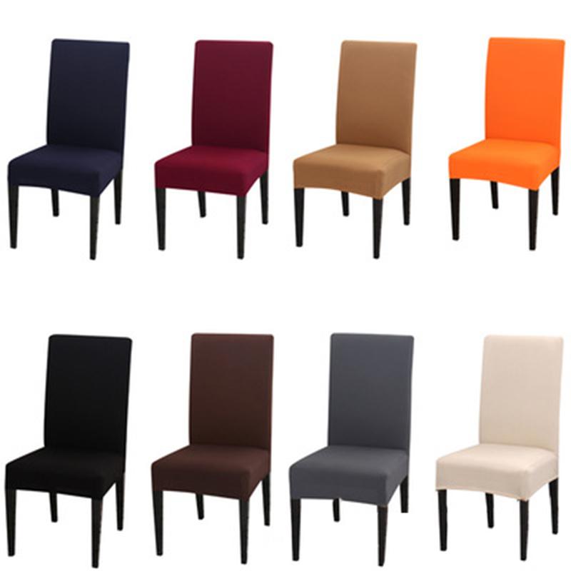 

Anti-dirty Chair Covers Spandex Elastic Chair Cover Solid Color Conjoined Minimalist Hotel Restaurant Home