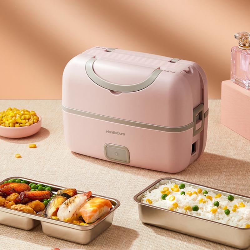 

Portable Heating Lunch Box Electric Steaming Rice Cooker Reheating Container Heated Fast Heathy Bento Lunchbox