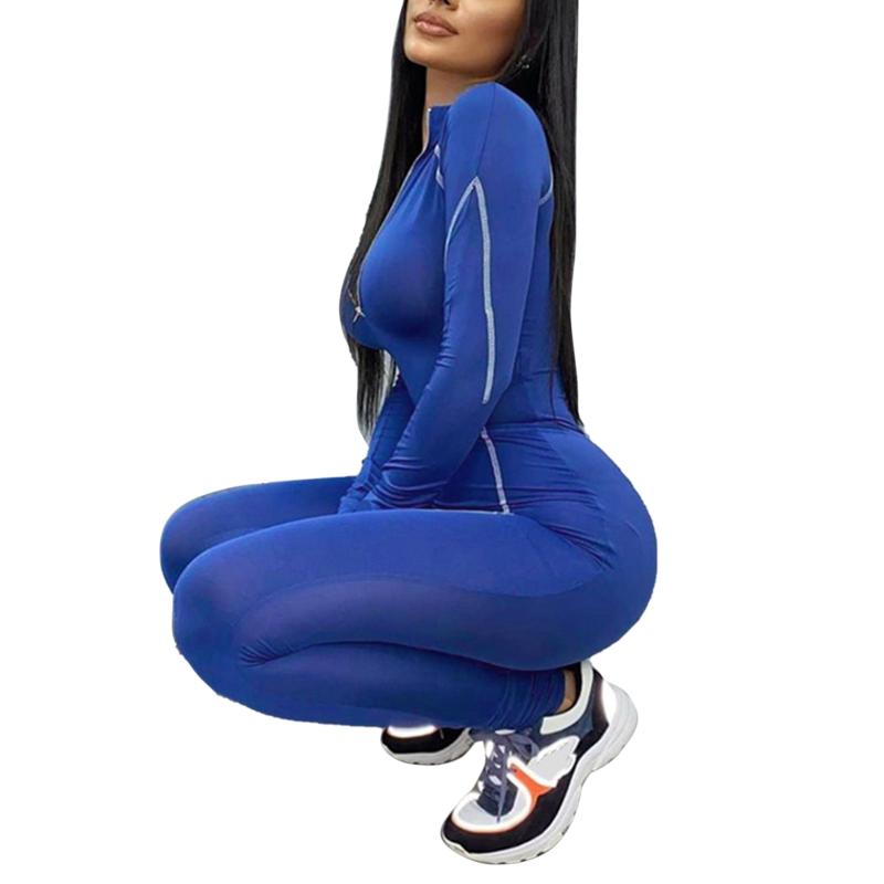 

Women Tracksuit Fitness Yoga Sport 2 Pieces Set Outfits Long Sleeve Slim Tops+Skinny Leggings Pants Casual Sportswear Streetwear, Black