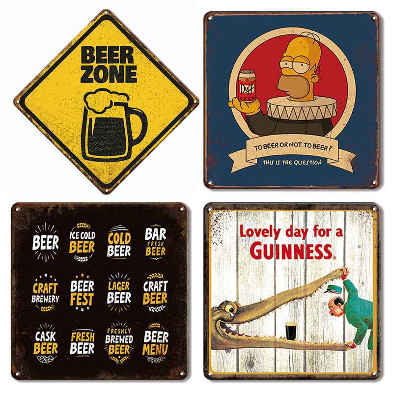 

Square metal Beer Poster, art decorative board, retro, large size, iron paint, retro, Tiki Bar
