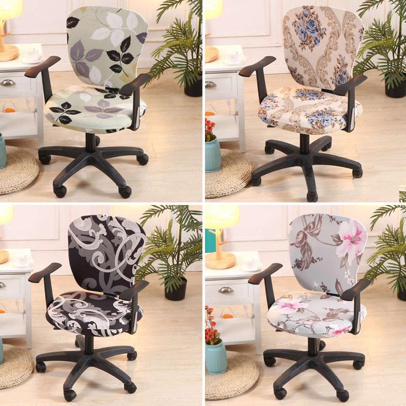 

2pcs/set Universal Elastic Spandex Fabric Split Chair Back Cover+Seat Cover Jacquard Office Computer Chair Cover Stretch Case