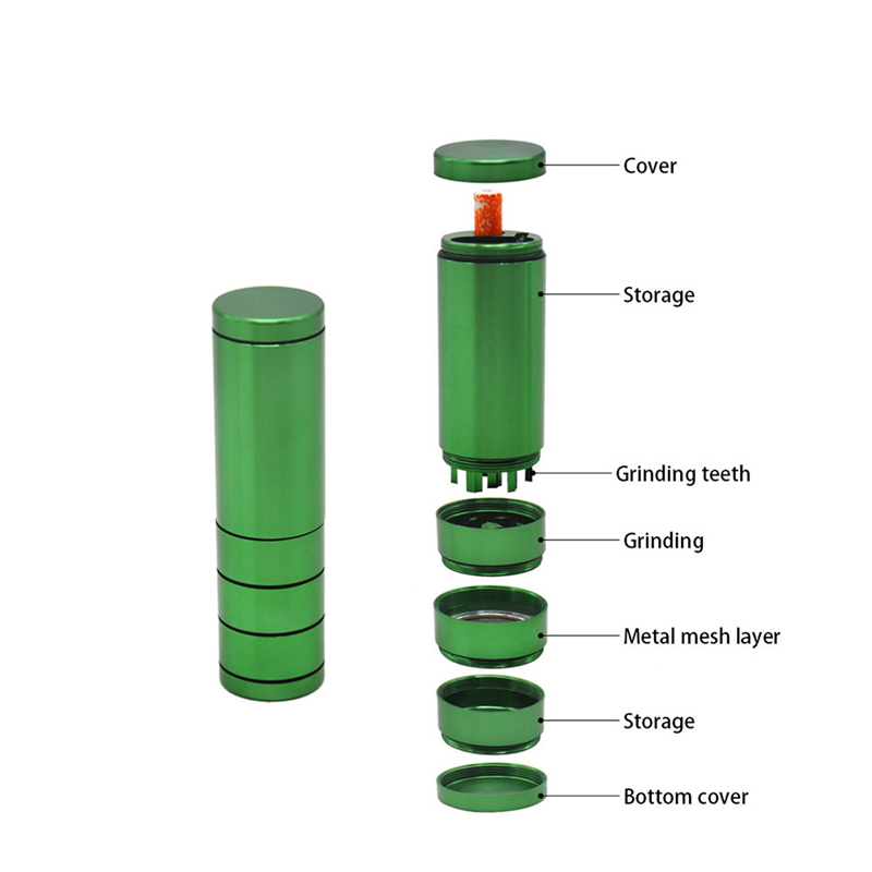 

Mini Herb grinders Zinc alloy Other smoking accessories Dugout 5 Layers With store High Quality tobacco