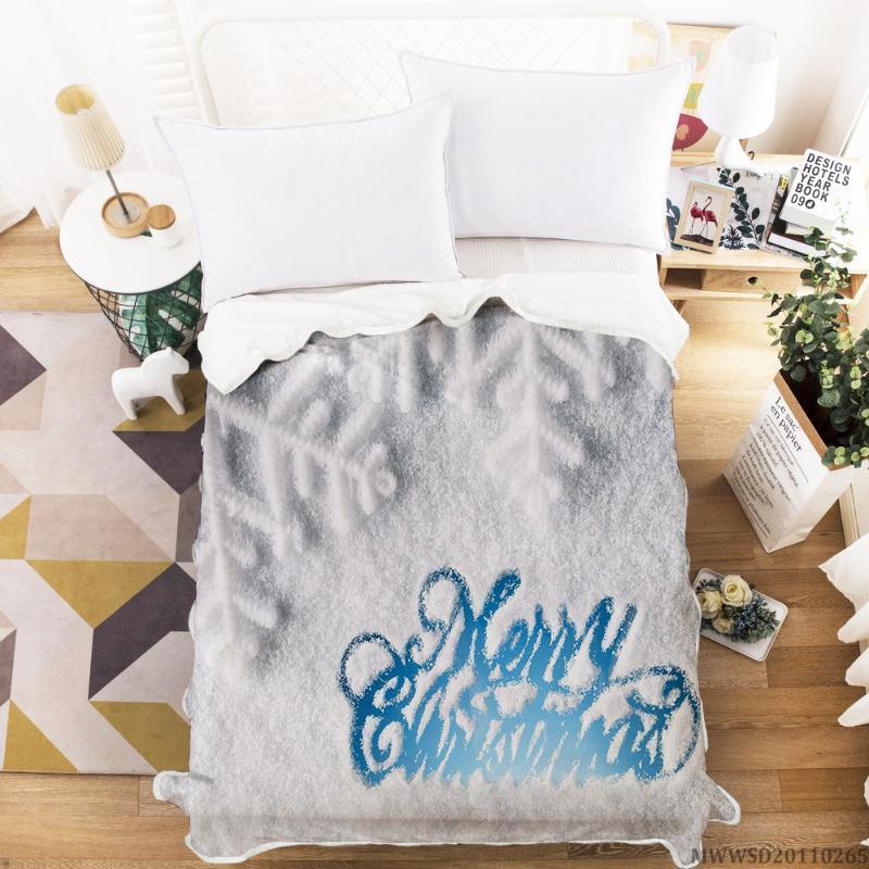 

Merry Christmas Design Blanket 3D Creative Blanket Super Soft Fashionable Bed Gift For Children Bedroom Decor1