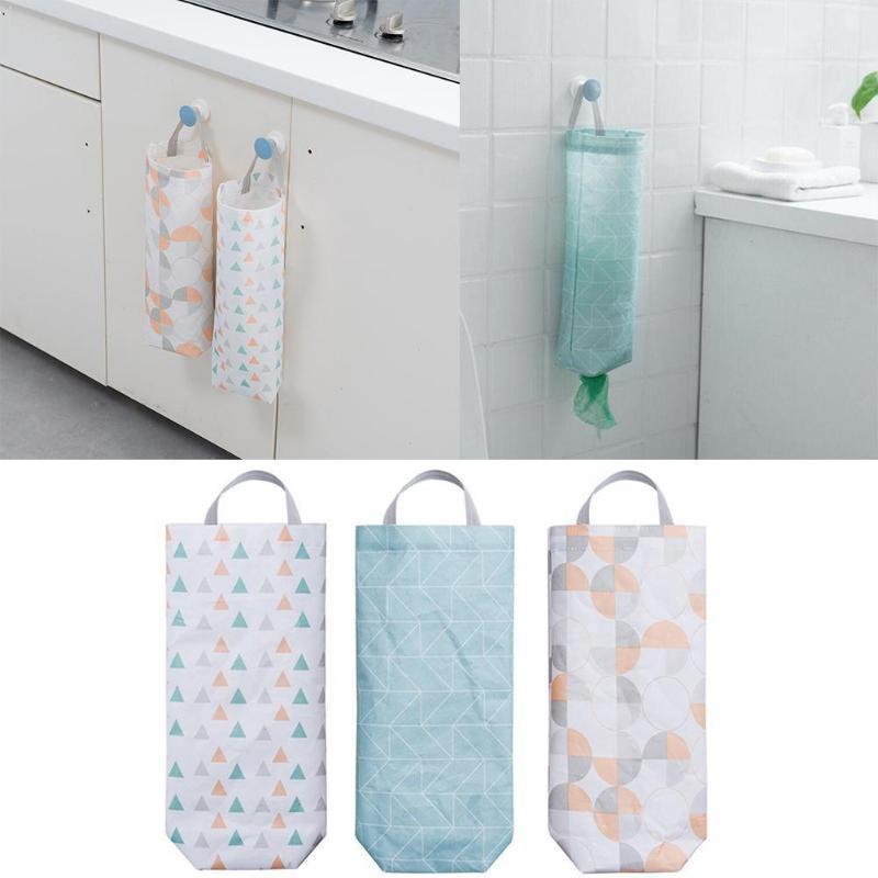 

Home Portable Hanging Removable Grocery Bag Holder Dispenser maquiagem de Plastic Mount boite Storage Wall organizador Kitc C2R81, As pic