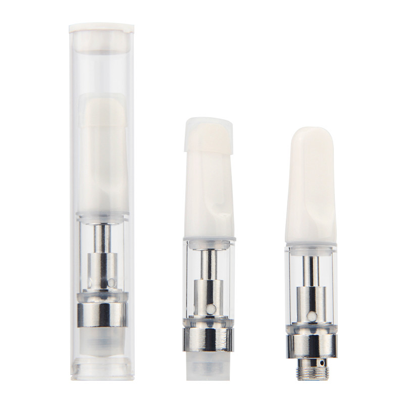 

Vape Cartridges Atomizer Thick Oil Carts Ceramic Coil Mouthpiece 0.5ml 1ml 510 Thread Empty Vape Pen Glass Tank E-Cigarettes