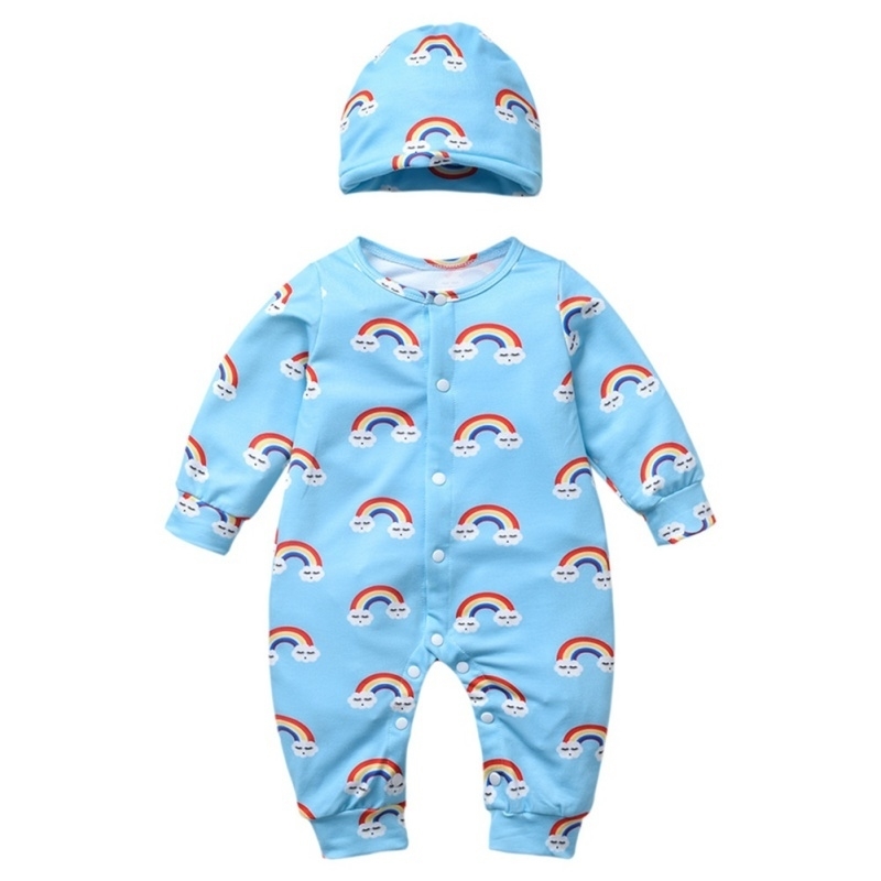 

Baby Infant Rompers Baby Boys Girls Long-Sleeved Rompers Cartoon Infant Jumpsuit Baby Toddler Clothes 2pc B2 201029, As show