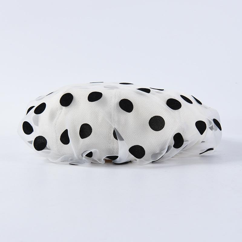 

Elegant lady fashion dot beret spring/summer new student cute pumpkin hat wedding party party hat, White