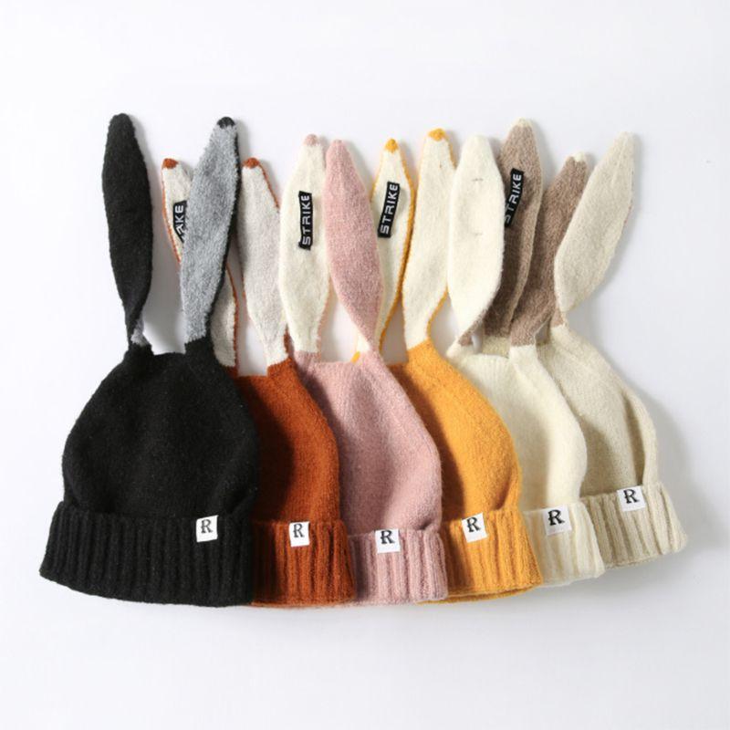 

Beanie/Skull Caps 2021 Kids Girl&Boy Baby Winter Warm Knitted Long Ear Beanie Hat Autumn Hats Cap, Bg