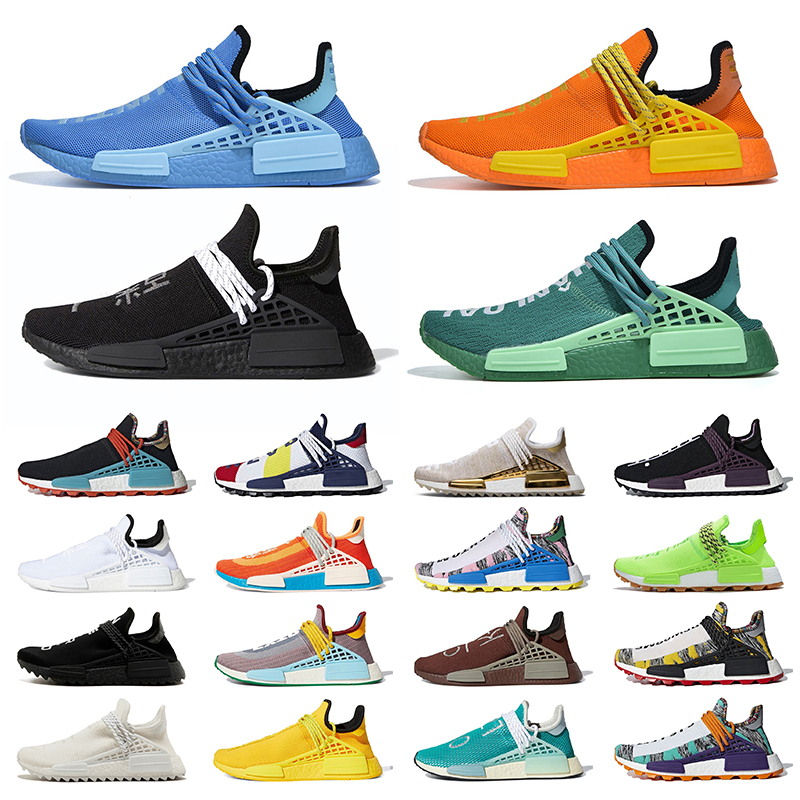 

Human Race Nmd Hu Shoes Mens Women Running Sneakers Pharell Williams Extra Eye Inspiration Powder Solar Pack Heart Mind Human Races Trainers, Red white 36-47