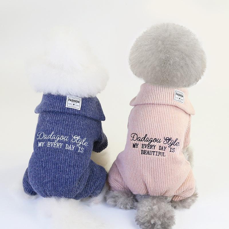 

Jumpsuits for Pet Pink Blue Color Letters Printing Small Dog Clothes for Autumn and Winter Small Dog Thick Pet Supplies Dogs1, Green