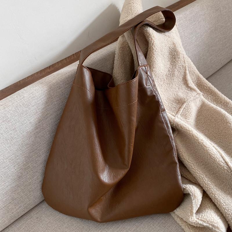 

Soft Large Capacity Shoulder Bags for Women 2021 New Wide Strap Female Tote Shopping Bags Causal Work Ladies Handbags Purses, Black