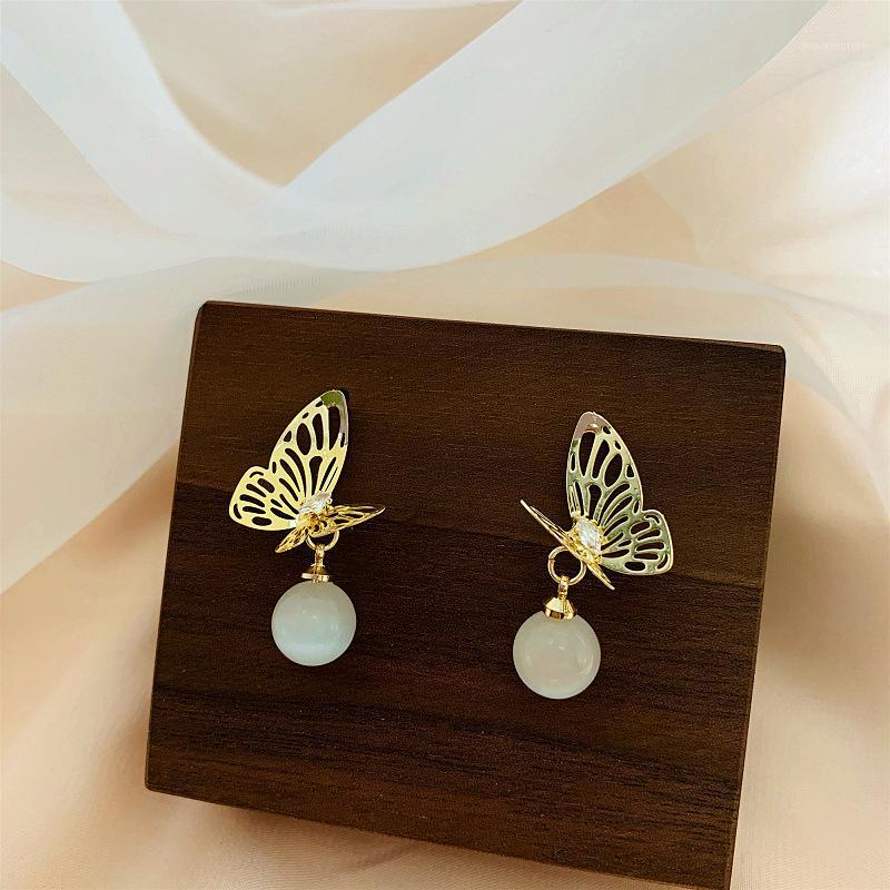 

Bohemian Pearl Earrings for Women Gold Plating Butterfly Earring Stud Earrings Trendy Wedding Jewelry1