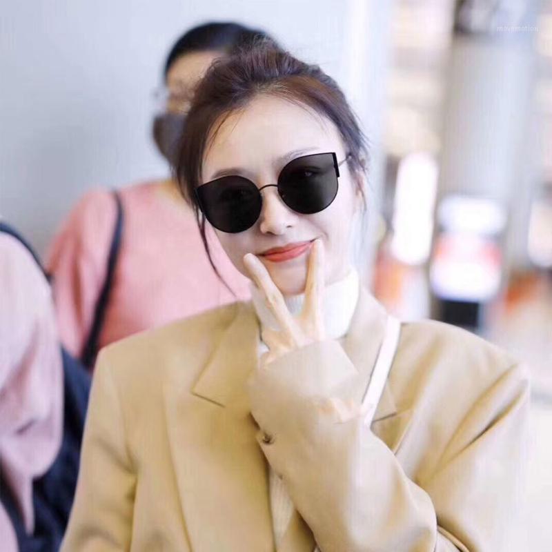 

New Fashion Stainless Frame Wholesale Women Cat Eye Sunglasses Sunglasses Man Polarized Sexy Woman Fashion 2020 Jenner1