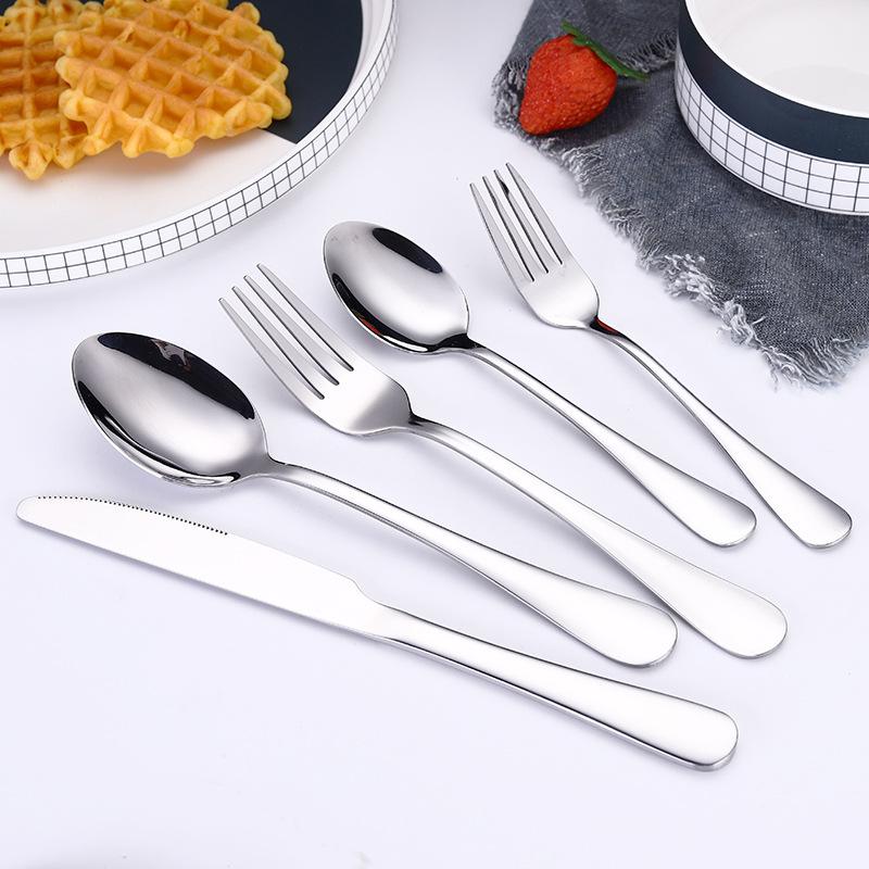 

20PC Stainless Steel Flatware Sets spoon fork Cutlery Mirror Polished Western Cutlery Set Golden Color Steak Cutlery Exquisite Set