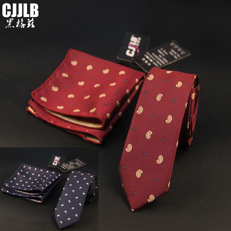 

Bow Ties 6cm Polyester Jacquard Woven Mens Tie Pocket Square Red Paisley Hanky Set Classic Neck Handkerchief For Party Wedding