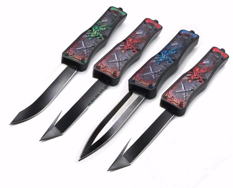 

new arrrival ice and fire 6 models double action automatic auto tactical camping hunting fodling knives xmas gift knife pocket tool