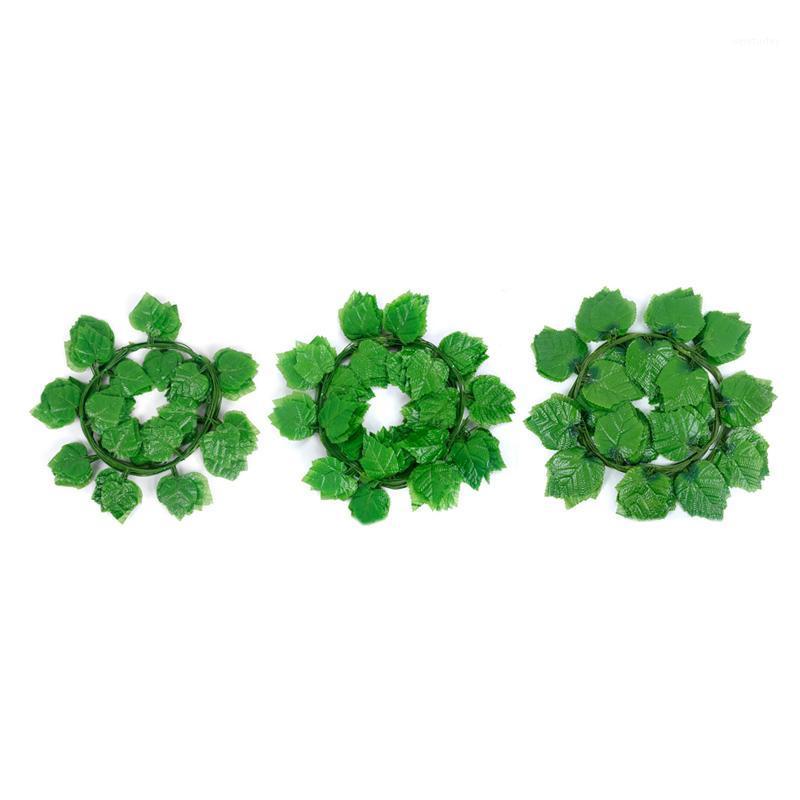 

2.3m 20 Artificial Plants Green Ivy Leaves Artificial Vine Fake Parthenocissus Foliage Leaves Home Wedding Bar Decoration1
