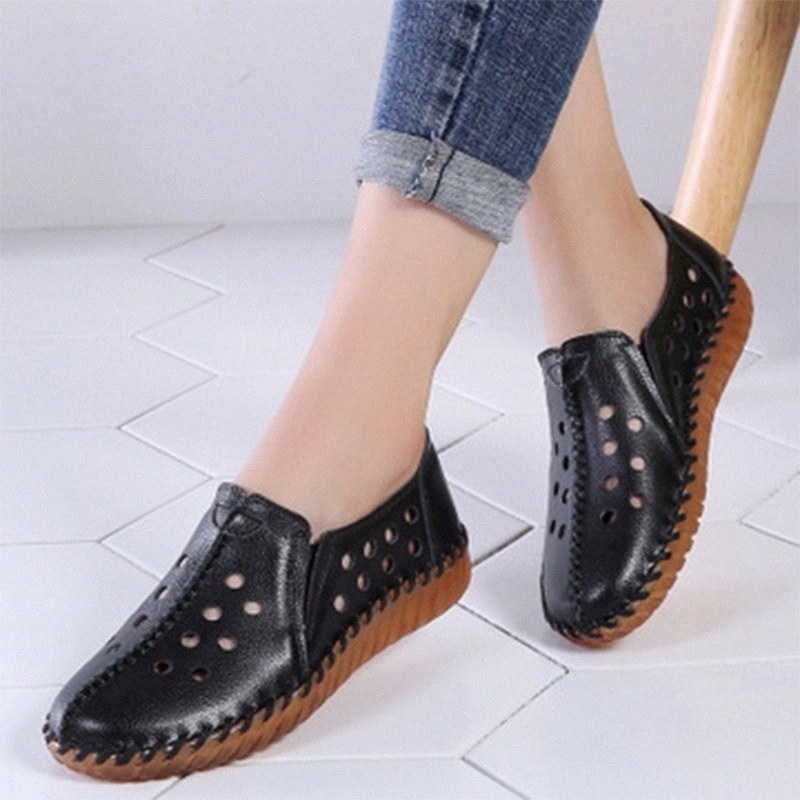 

2020 Women Flats Woman Platform Female Breathable Slip On Shoes Women's Casual Footwear Plus Hollow Out Loafers Drop Shipping #t93g