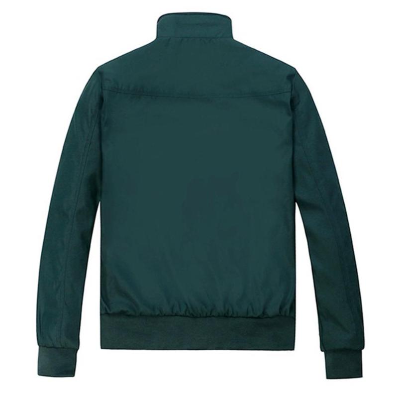 

Men's Jackets Men Jacket Slim Coat Solid Color Stand Collar Zipper Sportswear For Clothing Handsome, Black;brown